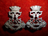 C11 - 5th Princess Louise Dragoon Guards Officer's Silver Collar Badge Pair